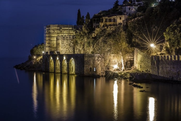 Alanya castle by night in Turkey. Travel with World Lifetime Journeys