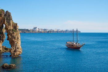 Antalya holidays in Turkey seen from distance. Travel with World Lifetime Journeys