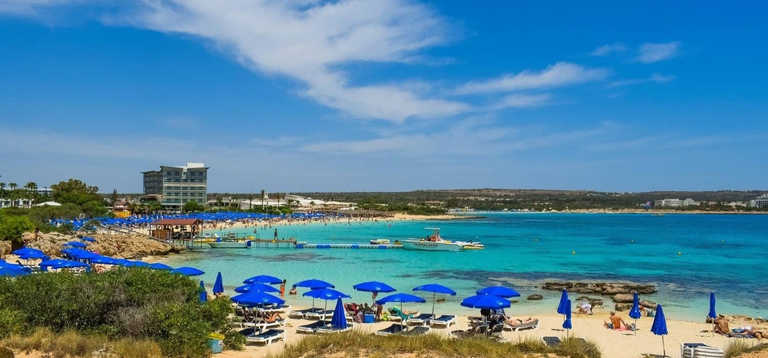 Ayia Napa beach in Cyprus. Travel with World Lifetime Journeys