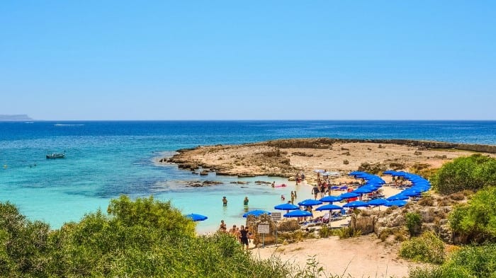 Ayia Napa beach in Cyprus. Travel with World Lifetime Journeys