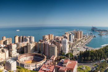 Beautiful panoramic view of Malaga. Travel with World Lifetime Journeys