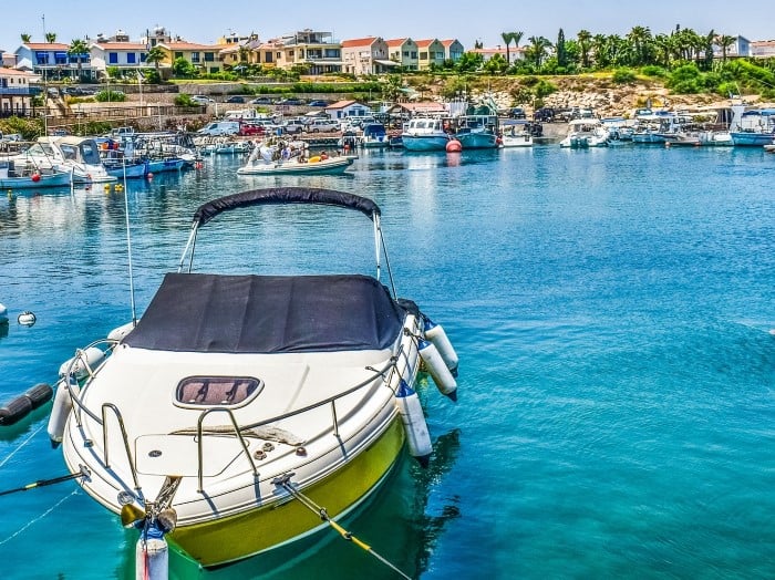 Boats and seascape in Protaras, Cyprus. Travel with World Lifetime Journeys