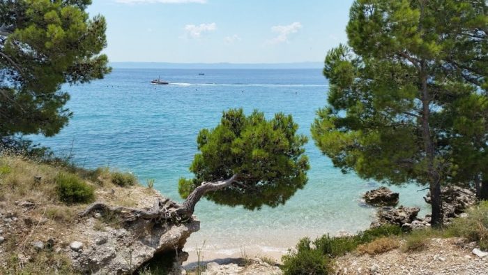 Croatian beach in Makarska, Croatia. Travel with World Lifetime Journeys