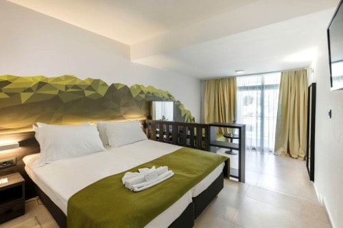 Double room at Bluesun Hotel Alga near Makarska, Croatia. Travel with World Lifetime Journeys