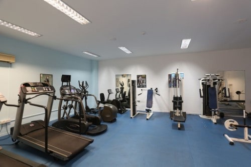 Gym room at Panthea Holiday Village in Ayia Napa, Cyprus. Travel with World Lifetime Journeys