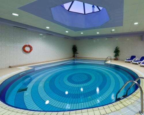 Indoor pool at Bluesun Hotel Alga near Makarska, Croatia. Travel with World Lifetime Journeys