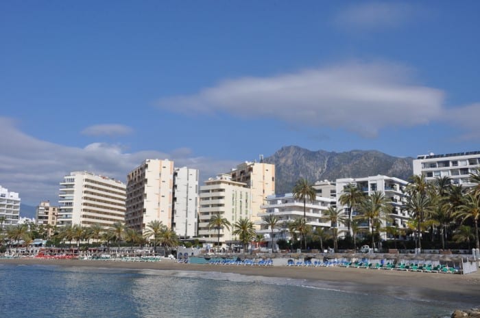 Marbella beach on Costa del Sol, Spain. Travel with World Lifetime Journeys