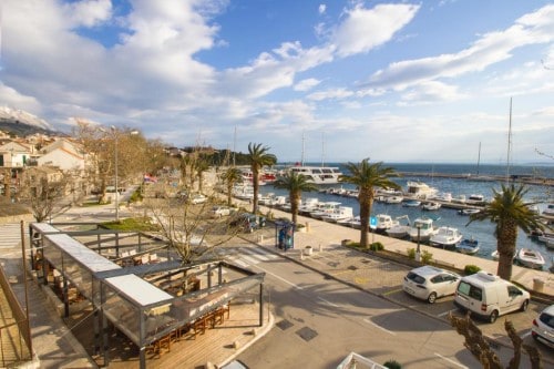 Outside view at Pension Palace in Baska Voda, Croatia. Travel with World Lifetime Journeys