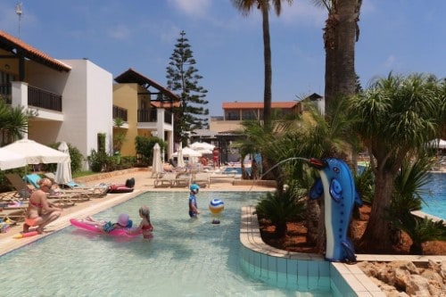 Kids pool at Panthea Holiday Village in Ayia Napa, Cyprus. Travel with World Lifetime Journeys
