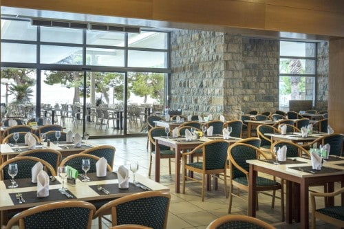 Restaurant at Bluesun Hotel Alga near Makarska, Croatia. Travel with World Lifetime Journeys