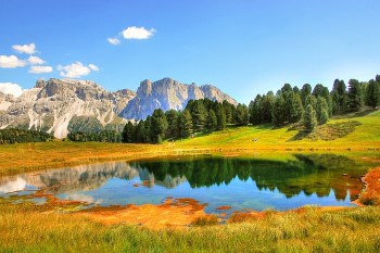 Val Gardena in Italy's Dolomites mountains. Travel with World Lifetime Journeys