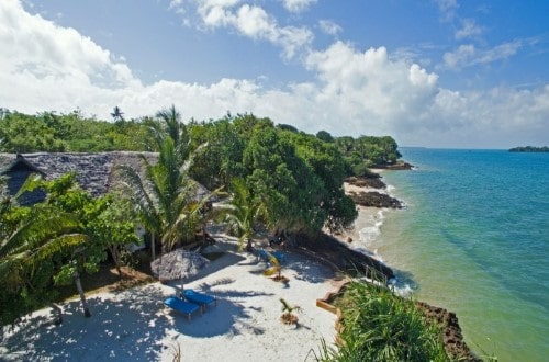Air beach view at Fumba Beach Lodge, Zanzibar. Travel with World Lifetime Journeys