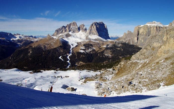 Arabba winter panorama, Italy. Travel with World Lifetime Journeys