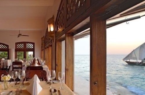 Bahari Restaurant at Zanzibar Serena Hotel in Stone Town. Travel with World Lifetime Journeys