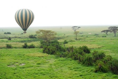 Balloon in Serengeti National Park. Travel with World Lifetime Journeys
