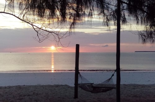 Beach sunset at Mermaids Cove Beach Resort and Spa, Zanzibar. Travel with World Lifetime Journeys