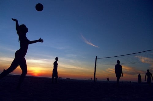 Beach volleyball at Sunset Kendwa in Zanzibar. Travel with World Lifetime Journeys