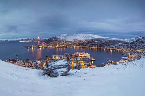 Beautiful cities in Norway Northern Lights round voyage. Travel with World Lifetime Journeys