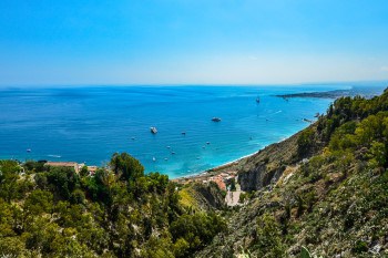 Beautiful coast of Taormina in Sicily, Italy. Travel with World Lifetime Journeys