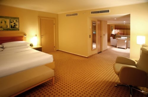 Beautiful room at Hilton Vienna Hotel in Vienna, Austria. Travel with World Lifetime Journeys