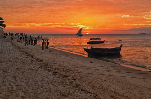 Beautiful sunset in Stone Town, Zanzibar. Travel with World Lifetime Journeys