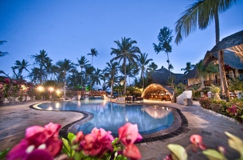 Beautiful swimming pool at Palumbo Reef, Zanzibar. Travel with World Lifetime Journeys
