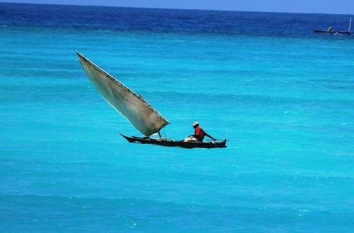Blue Indian Ocean at the Zanzibari Nungwi, Zanzibar. Travel with World Lifetime Journeys