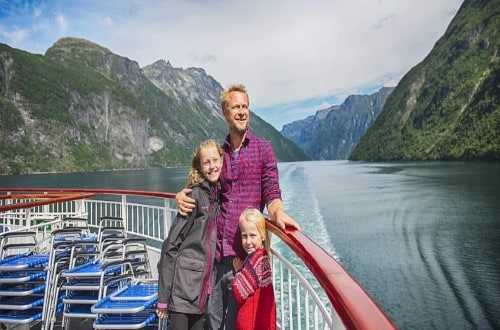 Bring your kids (7-13) on board MS Finnmarken, Geirangerfjord on Norway Voyages. Travel with World Lifetime Journeys