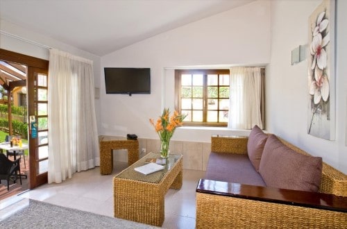 Bungalow lounge at Dunas Maspalomas Bungalows Resort in Maspalomas, Gran Canaria. Travel with World Lifetime Journeys