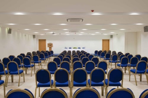 Conference room at Miramare Resort and Spa in Agios Nikolaos, Crete. Travel with World Lifetime Journeys