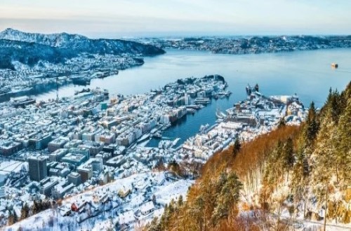 Day 1 Airview of Bergen. Travel with World Lifetime Journeys