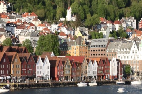Day 1 Picturesque houses at the harbourside in Bergen. Travel with World Lifetime Journeys