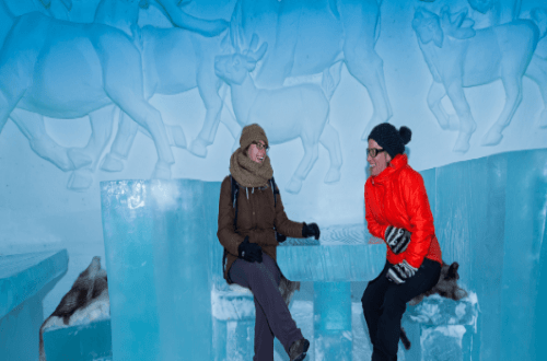 Day 7 Have a hot drink in the Ice Bar of Snowhotel in Kirkenes. Travel with World Lifetime Journeys