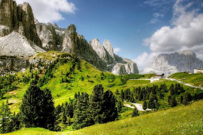 Dolomites Mountains in Val Gardena, Italy. Travel with World Lifetime Journeys