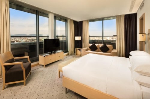 Double room at Hilton Vienna Hotel in Vienna, Austria. Travel with World Lifetime Journeys