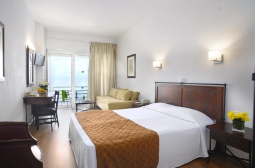 Double room at Primasol Ionian Sun in Corfu, Greece. Travel with World Lifetime Journeys