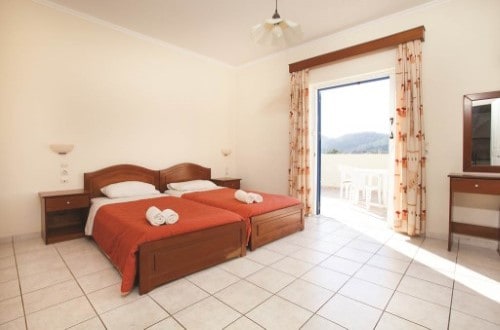 Double room at San George Apartments in Corfu, Greece, Travel with World Lifetime Journeys