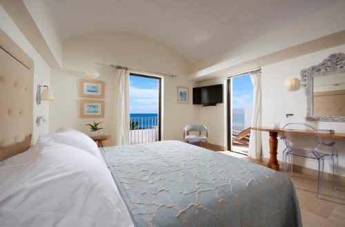 Double room at St. Nicolas Bay Resort Hotel & Spa in Agios Nikolaos, Crete. Travel with World Lifetime Journeys