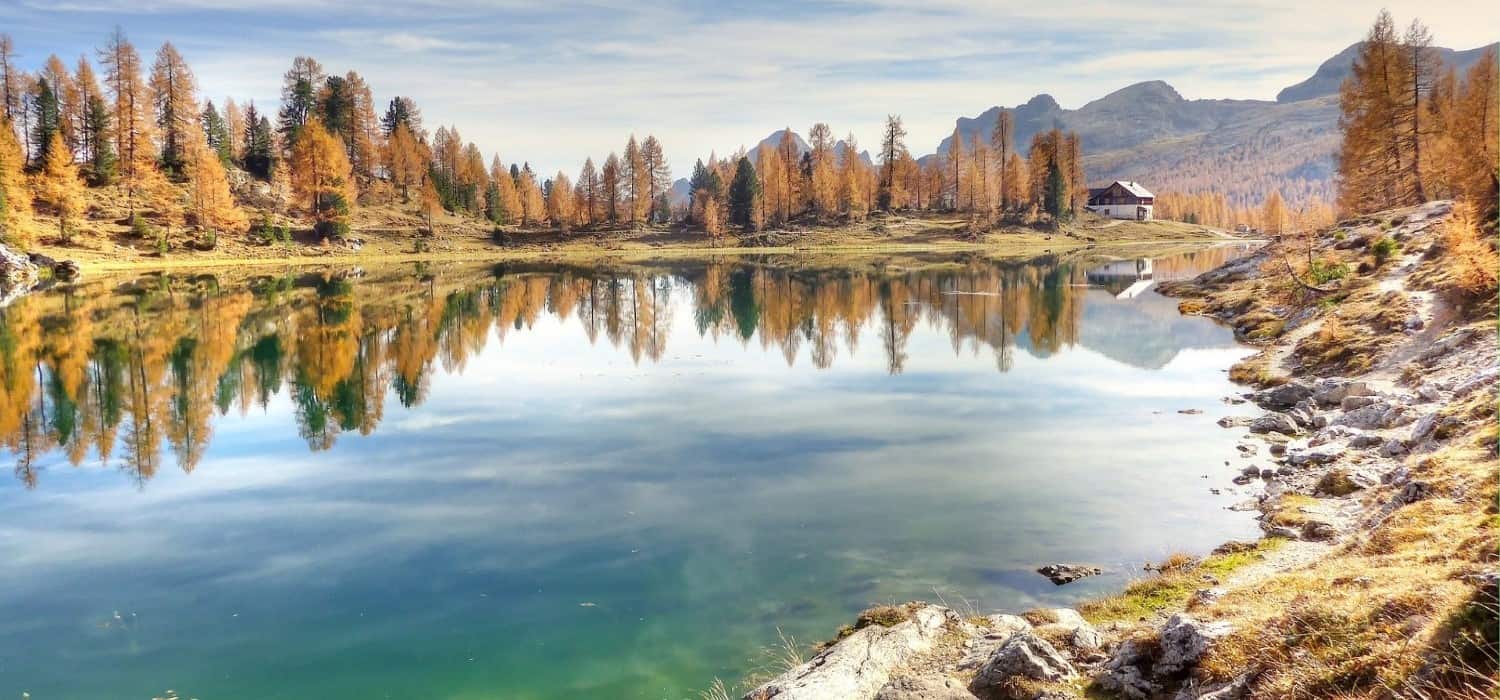 Federa Lake in northern Italy. Travel with World Lifetime Journeys