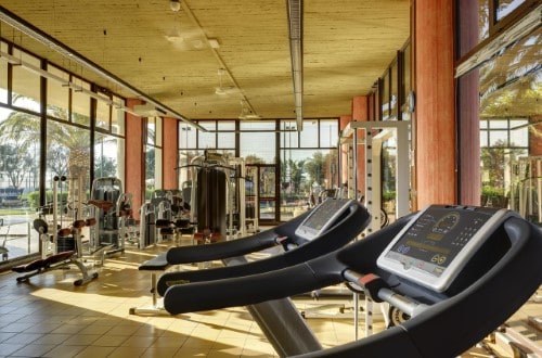 Fitness centre at UNAHOTELS Naxos Beach in Taormina, Sicily. Travel with World Lifetime Journeys