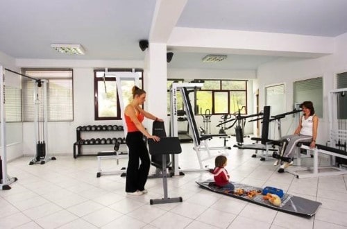 Gym room at Bellos Hotel Apartments in Crete, Greece. Travel with World Lifetime Journeys