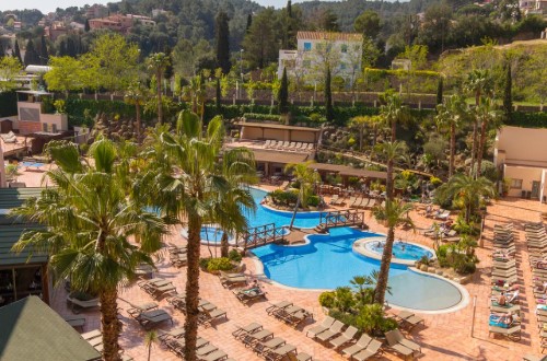 Hotel panorama aat Golden Bahia de Tossa and Spa in Tossa de Mar, Spain. Travel with World Lifetime Journeys
