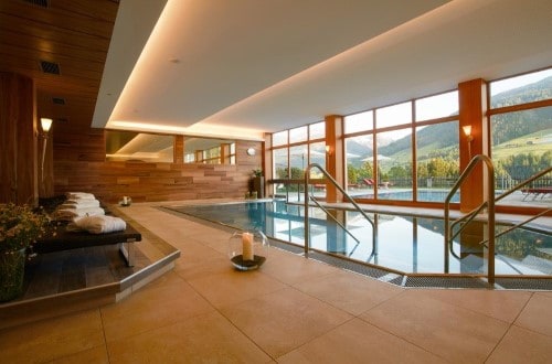 Indoor pool at Hotel Alpbacherhof in Alpbach, Austria. Travel with World Lifetime Journeys
