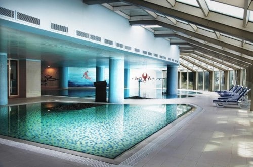Indoor pool at Yasmin Bodrum Resort in Turkey. Travel with World Lifetime Journeys