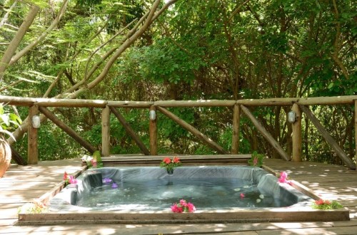 Jacuzzi at Fumba Beach Lodge, Zanzibar. Travel with World Lifetime Journeys