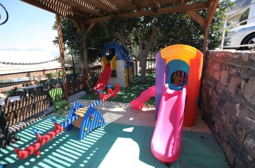 Kids playground at Elounda Water Park Residence Hotel in Agios Nikolaos, Crete. Travel with World Lifetime Journeys