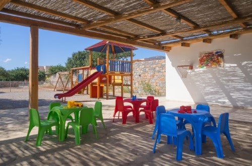 Kids playground at Miramare Resort and Spa in Agios Nikolaos, Crete. Travel with World Lifetime Journeys