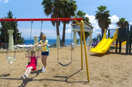 Kids playground at Primasol Ionian Sun in Corfu, Greece. Travel with World Lifetime Journeys