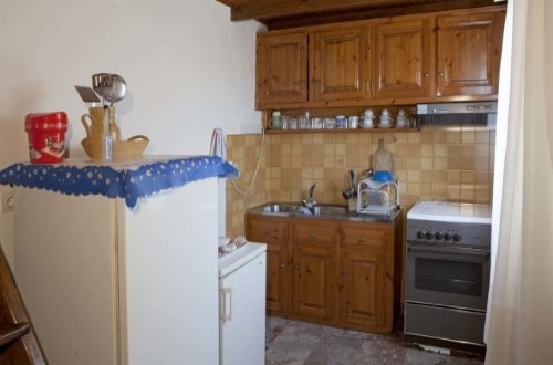 Kitchenette at Amour Holiday Resort in Corfu, Greece. Travel with World Lifetime Journeys