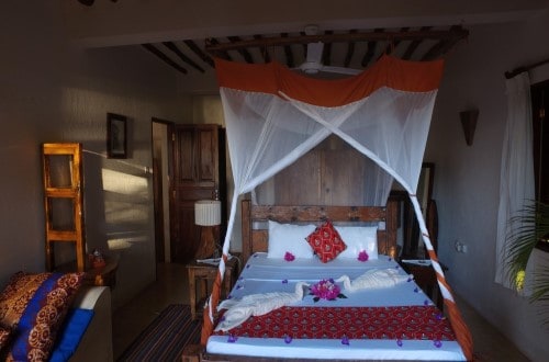 Standard bedroom Vila Lisa at Milele Villas, Zanzibar. Travel with World Lifetime Journeys
